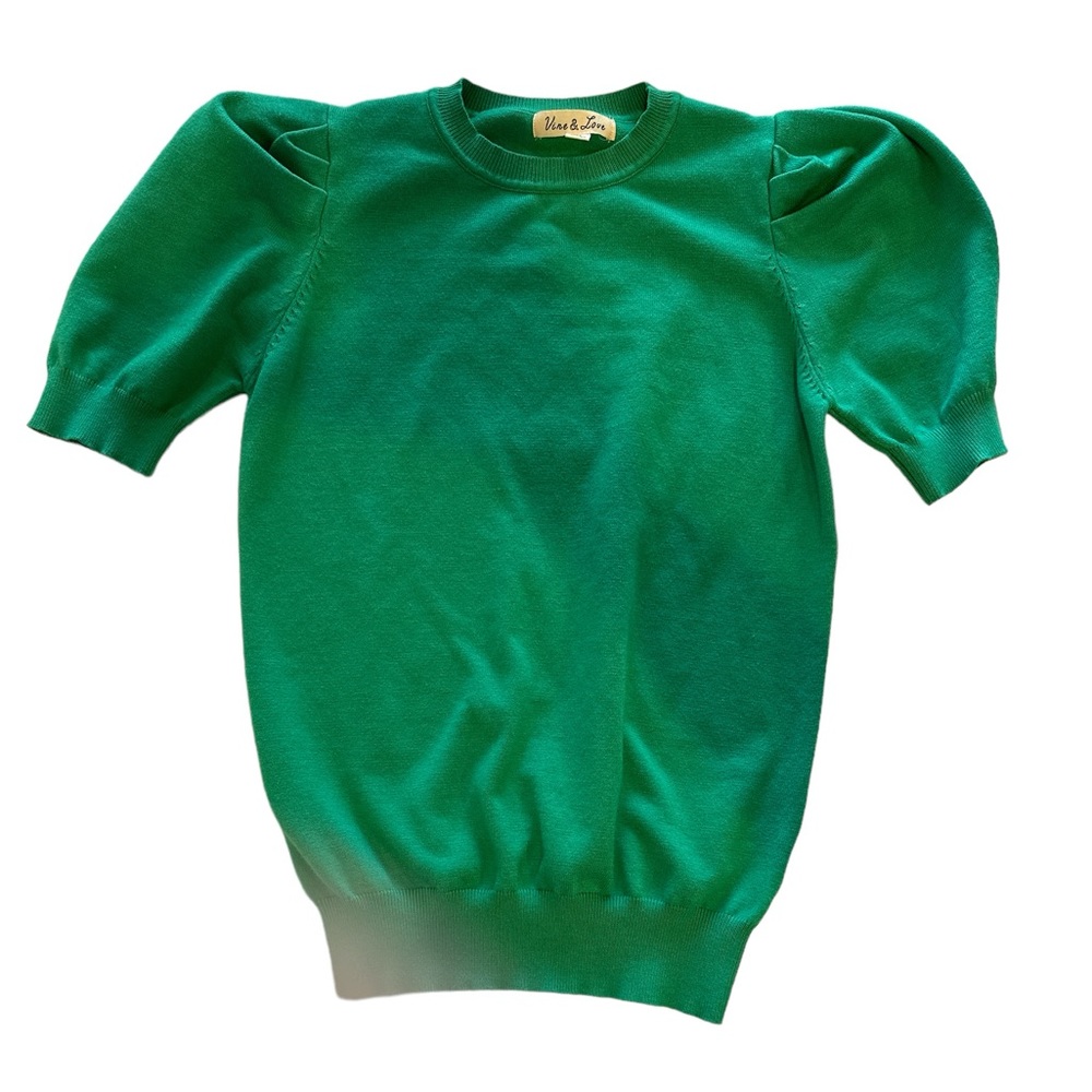 Vine & Lobe Puff Sleeve Sweater